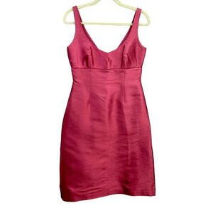 BCBGMaxAzria‎ Collection Dress Women 10 100% Silk Sheath Sleeveless Pink Event
